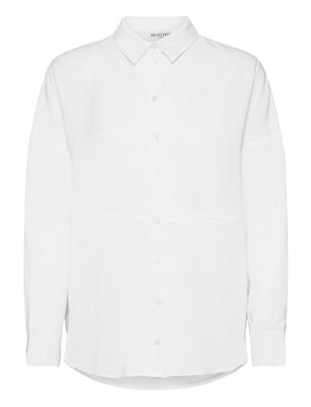 Slftrixy Ls Shirt White Selected Femme