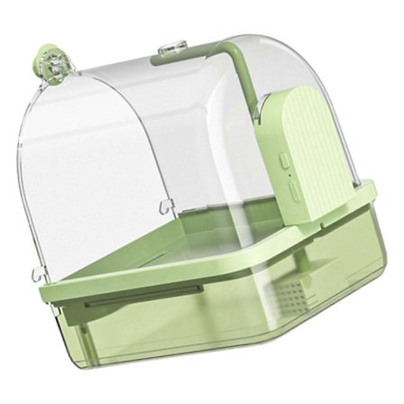 Automatisk fontän för husdjur, vatten cirkulerande fågelbadkar, papegojduschlåda med justerbart vattenflöde Grön