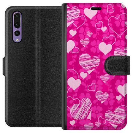 Kompatibelt Lommeboketui til Huawei Huawei P20 Pro PopHjerteMønster