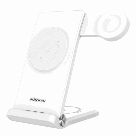 Nillkin 3-in-1 Trådlös Laddare Samsung Galaxy - Buds - Watch - Vit