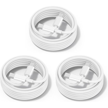 100W Type-C - Type-C -datakaapeli [3 kpl] Yhteensopiva iPhone 15/16 -puhelimien kanssa, pikalatauskaapeli, 2 metrin pitkä Type-C - Type-C -virtajohto