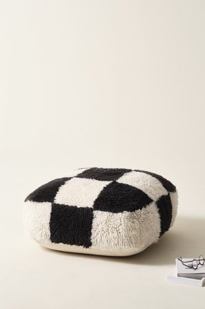 Jotex - Sittepuff 80x80 Cm Svart/hvit - CHESS - Kjøp Sittepuffer hos Jotex