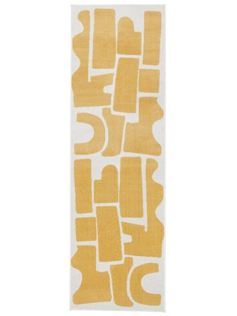 Contour Washable 80X250 Small Yellow/Off White Runner Rug