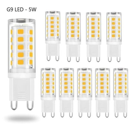 G9 LED-lampor 5W – Varmvitt – 10-pack