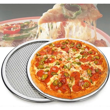 Grill Pizza in Seamless Aluminum (10-Inch), Baking Pan, Kitchen Utensil, Baking Accessory, DIY Tool