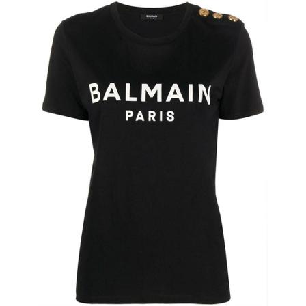 Balmain T-Shirts svart, Dam, Dam, Storlek: M