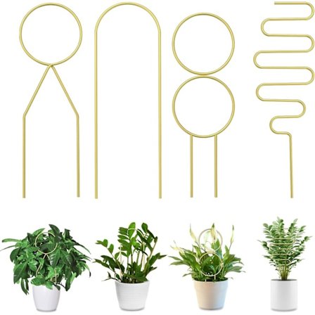 4 stk. indendørs plantestøtte, trådnet kompatibelt med klatreplanter, et godt valg