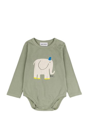 Baby The Elephant Body Bodies Long-sleeved Grønn Bobo Choses*Betinget Tilbud