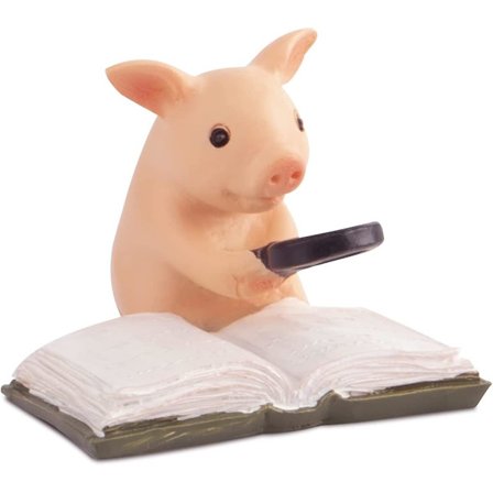 Miniatyyri Sika Figuuri Koriste Suunnittelu Tarvikkeet Työpöytä (Sika Lukee)