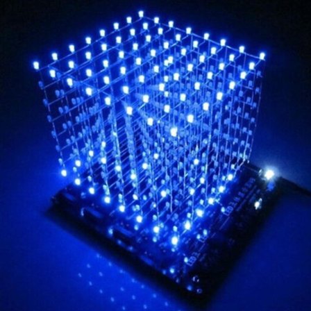 3D LED-kube sett DIY loddeprosjekt 8x8x8 elektronisk suite