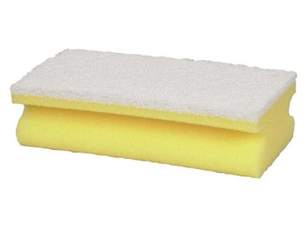 CARE-NESS Rengöringssvamp vit/gul 15x7cm 10/fp - Lyreco - Städ och hygien - Städredskap - Svampar och skurblock
