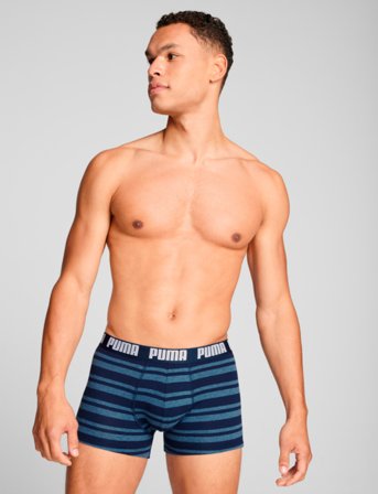 PUMA Puma Men Everyday Striped Boxers 2P - Navy - XL