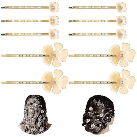 Hääpinni kukka hiusneula morsiamen kukka hiustarvikkeet 10 kpl (d-583-a)