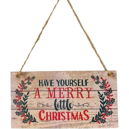 1 stk. skilt Ha deg en riktig god jul Treveggdør