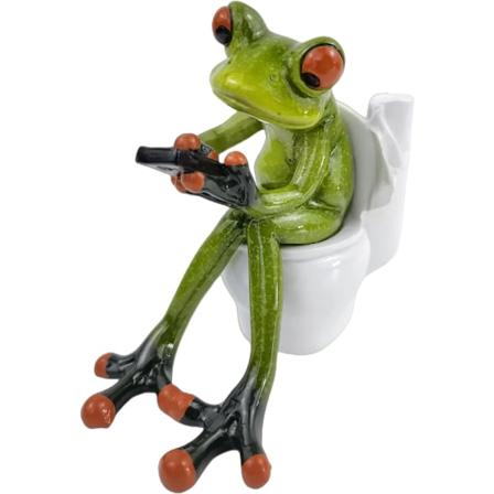 Froskefigurer Dekor Morsom Kreativ Håndverk Harpiks Froskeskulptur