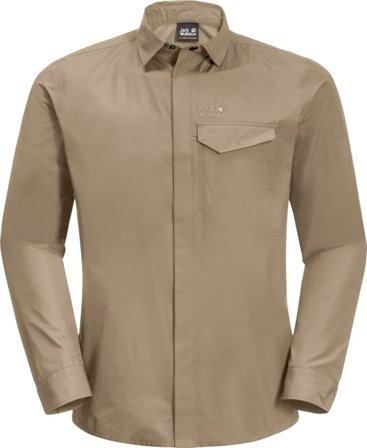 Jack Wolfskin Men's Lakeside Roll-Up Shirt Men long-sleeved shirts Beige M