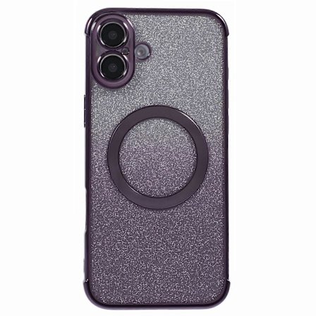 Skal för iPhone 16 Plus Kompatibelt med MagSafe Elektroplätering TPU Gradient Glitter Telefonskal
