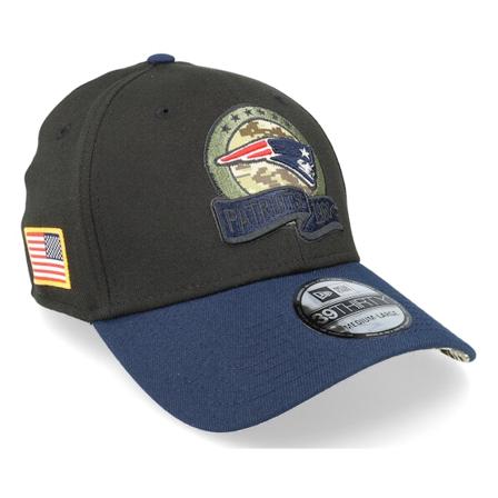 New Era - NFL Musta flexfit Lippis - New England Patriots M 39THIRTY NFL Salute To Service 22 Black/Navy Flexfit @ Hatstore