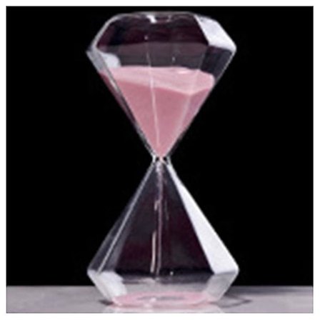 1 stk. Pink Glas Timeglas 5 minutters Timer Skrivebordsdekoration til Hjemmekontor