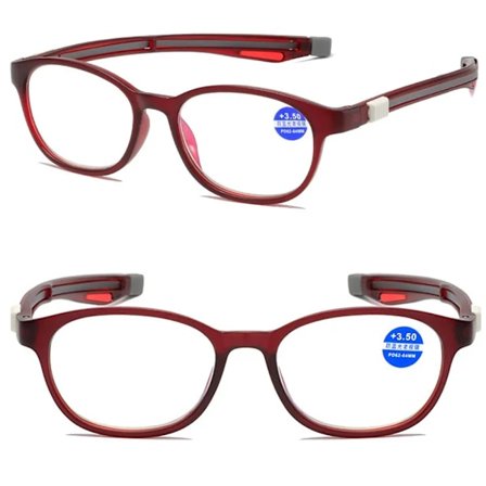 Tyylikkäät Anti-Bluelight -lukulasit magneetilla (+0.75 - +4.0) Punaruskea