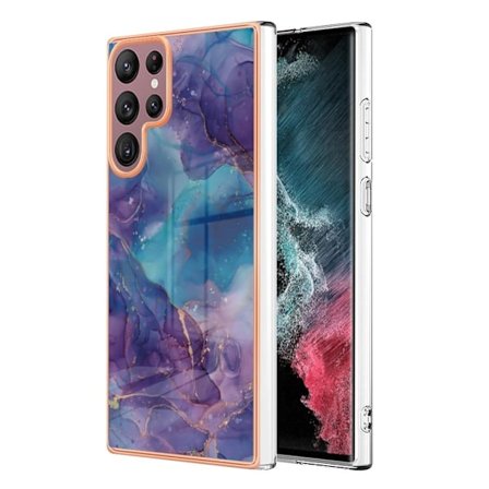 Marmormotiv Samsung Galaxy S22 Ultra skal - Lila