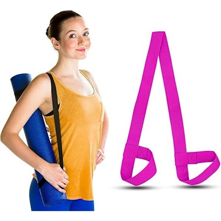 Yoga Mattebånd Justerbare Ringer Treningsmatteholder Treningsmattebærer Bærbare Skulderstropper Sling Strekkstropper for Alle Matte Størrelser