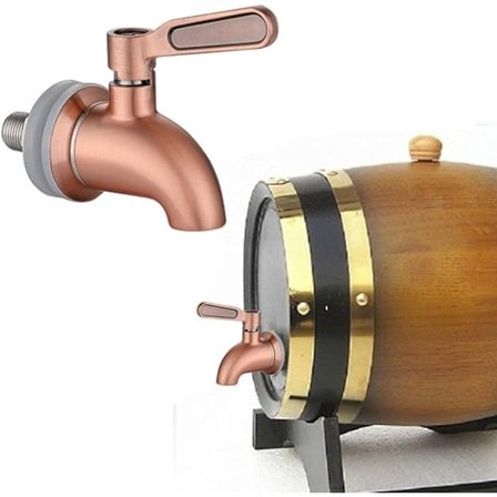 1 stk. (Børstet roségull (16mm) Gull vinfat kran, Holdbar