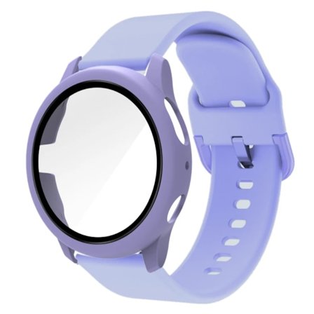20 mm kompatibel med Samsung Galaxy Watch 4/5/6 40 mm 44 mm armband för Galaxy Watch Active 2 40 mm 44 mm skyddande stötfångare lila Active 2 40 mm