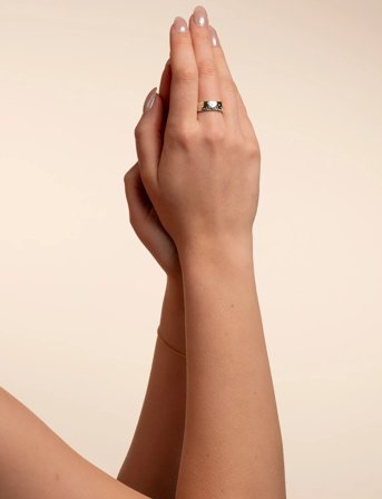 SNÖ of Sweden Sprinkles Big Ring - Gold - S