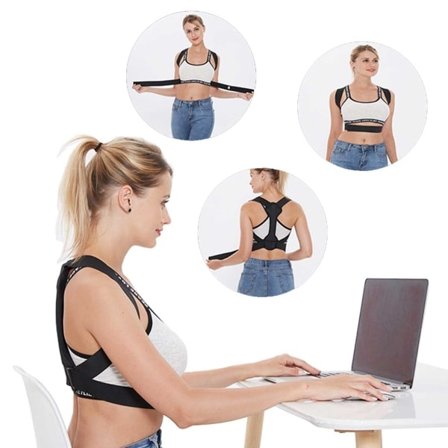 Stark Ryggstøttevest for Bedre Holdning Ryggstøtte Unisex zdq