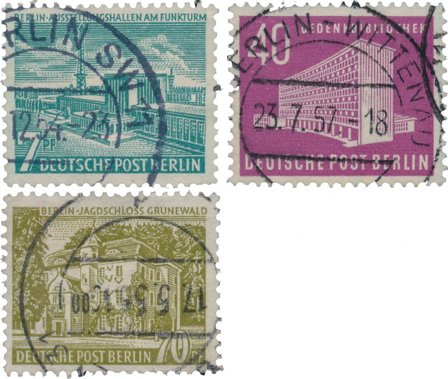 Berlin 1954 - MICHEL 121-123 - Stemplet