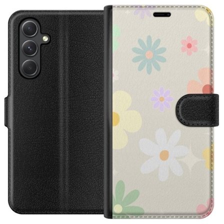 Plånboksfodral till Samsung Galaxy A15 5G med fejdande blommor