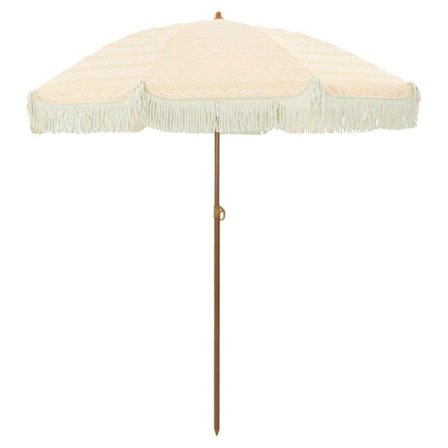Badparasol Gul och Vit 160 x 160 x 196 cm Polyester och Stål