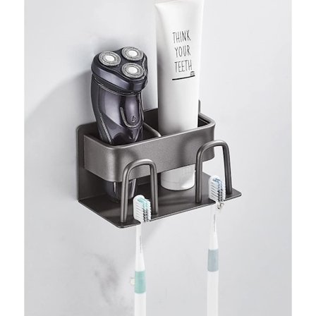 Sähköhammasharjan pidike, seinälle kiinnitettävä hammasharjan pidike ilman porausta