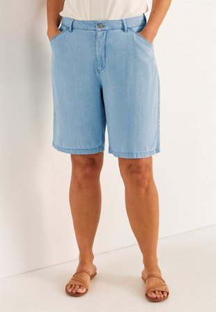 Cellbes of Sweden - Ultrabløde Premium denimshorts i lyseblå / denim til damer i størrelse 46