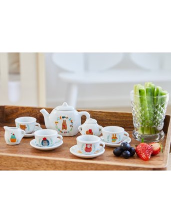 Barbo Toys Little Woodies - 12 Pcs Porcelain Tea Set - Multi/patterned - ONE SIZE