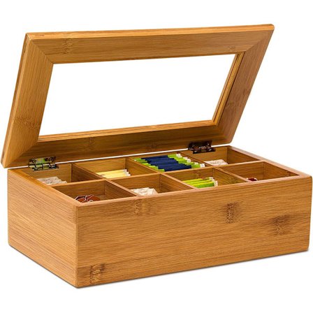 Tea Box, 9 x 28 x 16 cm, Brown