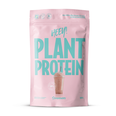 Heey! Vegansk Proteinpulver, Strawberry, 500 g