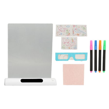 3D selvlysende tegnebrett Hai type 3D lysende magisk tegneplate Morsom tegnebrett for barn