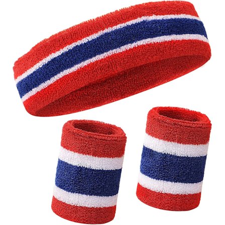 3-pack svettband - pannband och handledsband