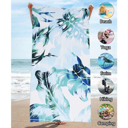 Anti Sand Mikrofiber Strandhåndklæde Mænd Kvinder - L Voksen Strandhåndklæde,