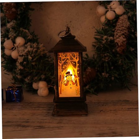 Bordslampa LED Vatten Glittrande Lykta Upplyst Juldekoration Lykta LED Nattlampa LED Lyktor Glöd Dekorationer LED Upplyst Lykta LED