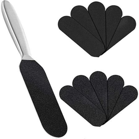 Fotfil, Callus Remover, Pedikyrverktyg, med 10st sandpapper