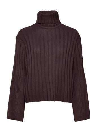 Vmlayla Ls Rollneck Blouse Bf Turtleneck Polotröja Brun Vero Moda