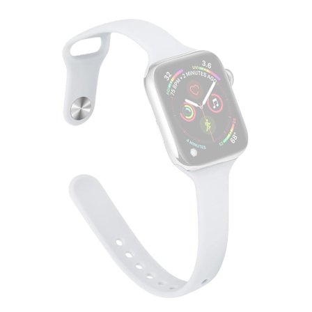 Apple Watch 41 mm / 40 mm / 38 mm smalt klockarmband i silikon - Vit