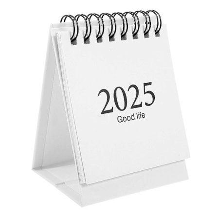 Mini skrivebordskalender 2024-2025 Årsbord Mini Kalender Dekorativ Spiral Kalender Bordkalender