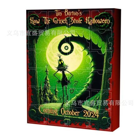 Grinch Julekalender Overraskelsesgave, perfekt til julepynt og gaver, adventskalendere, fantasier eller lader