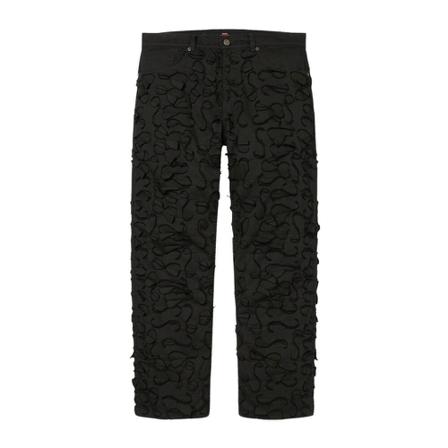 Supreme, Cropped Trousers Zwart, Heren, Maat:W30