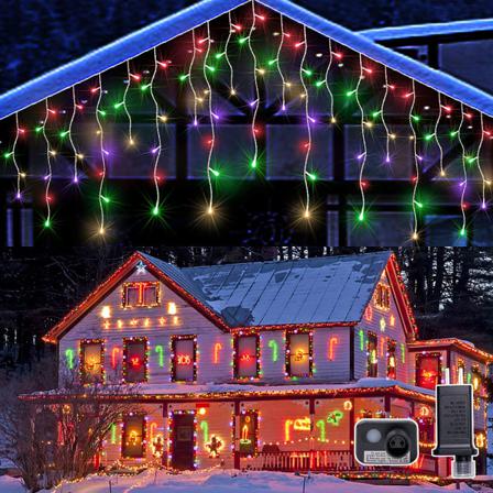 400led 33ft Christmas Icicle Lights Utomhus Droppande Ljus