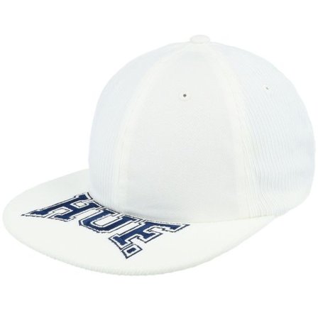 HUF - Vit snapback Keps - Classic H Pin Wheel 6 Panel Hat White Strapback @ Hatstore